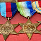 A WWII Royal Navy Medal Group Defence Medal, War Medal, Italy, Africa and 1939-45 Star, Atlantic Star