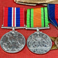 A WWII Medal Group Defence Medal, War Medal,  Africa , France Germany & 1939-45 Stars.