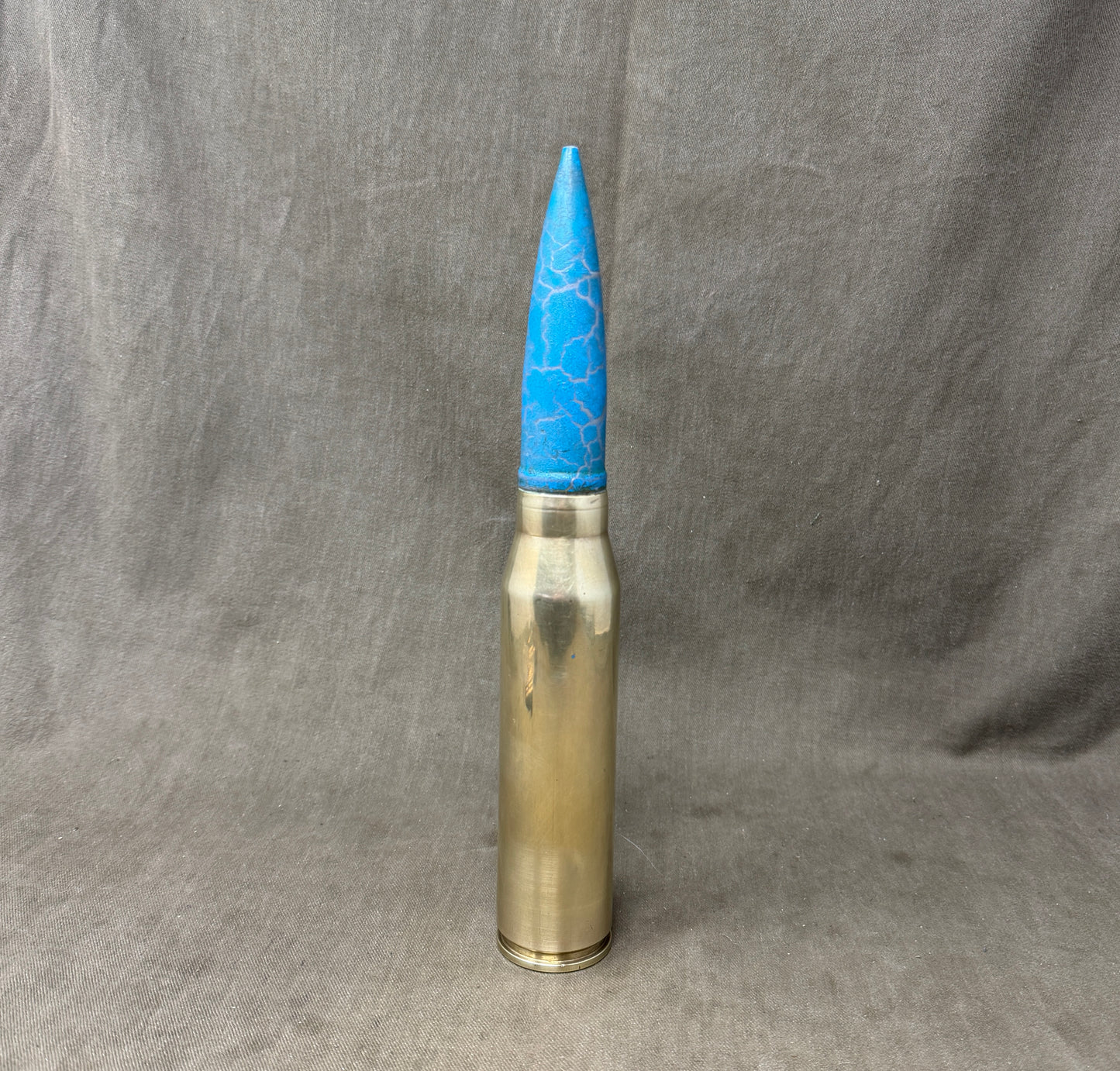30mm RARDEN AFV Brass Shell Case & Blue TP Projectile | Inert Display Round UK