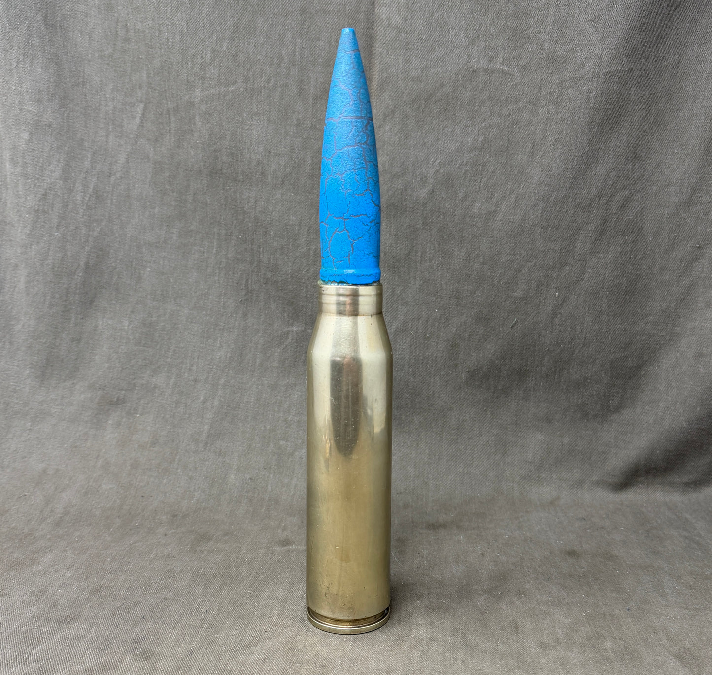 30mm RARDEN AFV Brass Shell Case & Blue TP Projectile | Inert Display Round UK