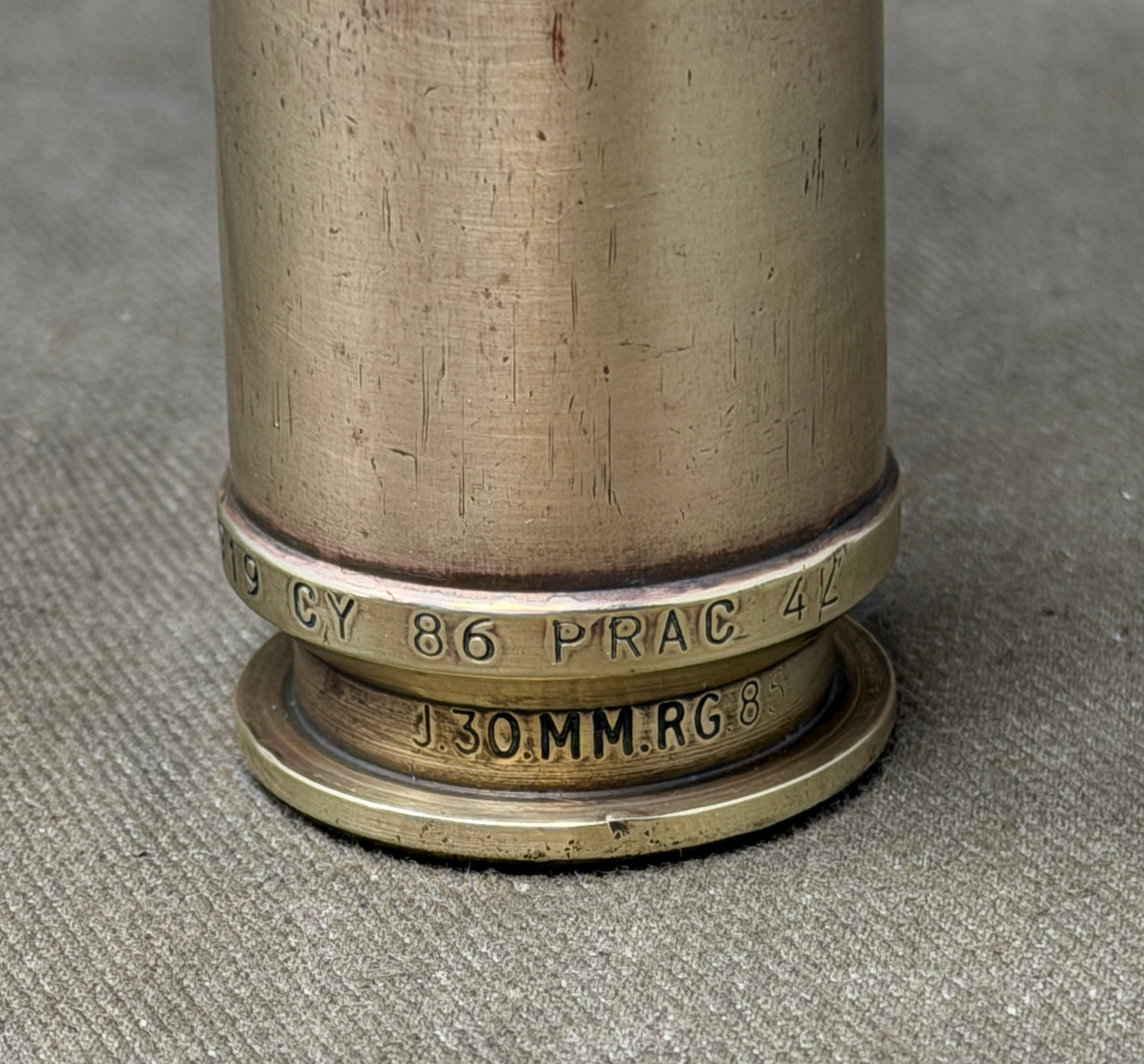 30mm  19 CY 86  PRAC 4Z Projectile & Brass Cartridge Case