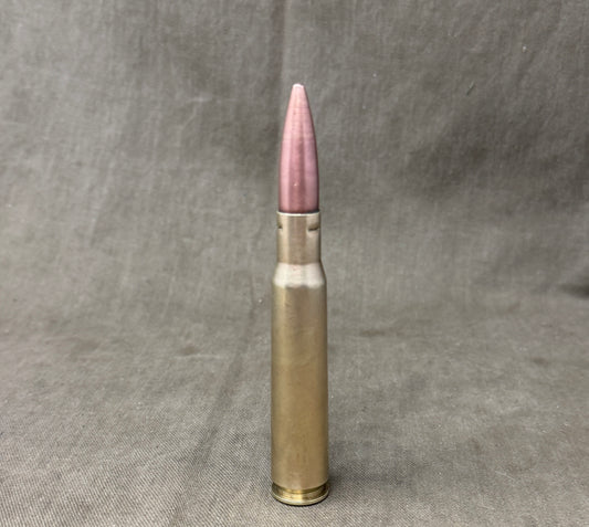 Inert .50 Cal (12.7mm) Round – “ME” Manroy Contract with 4-Dot Rosette Mark