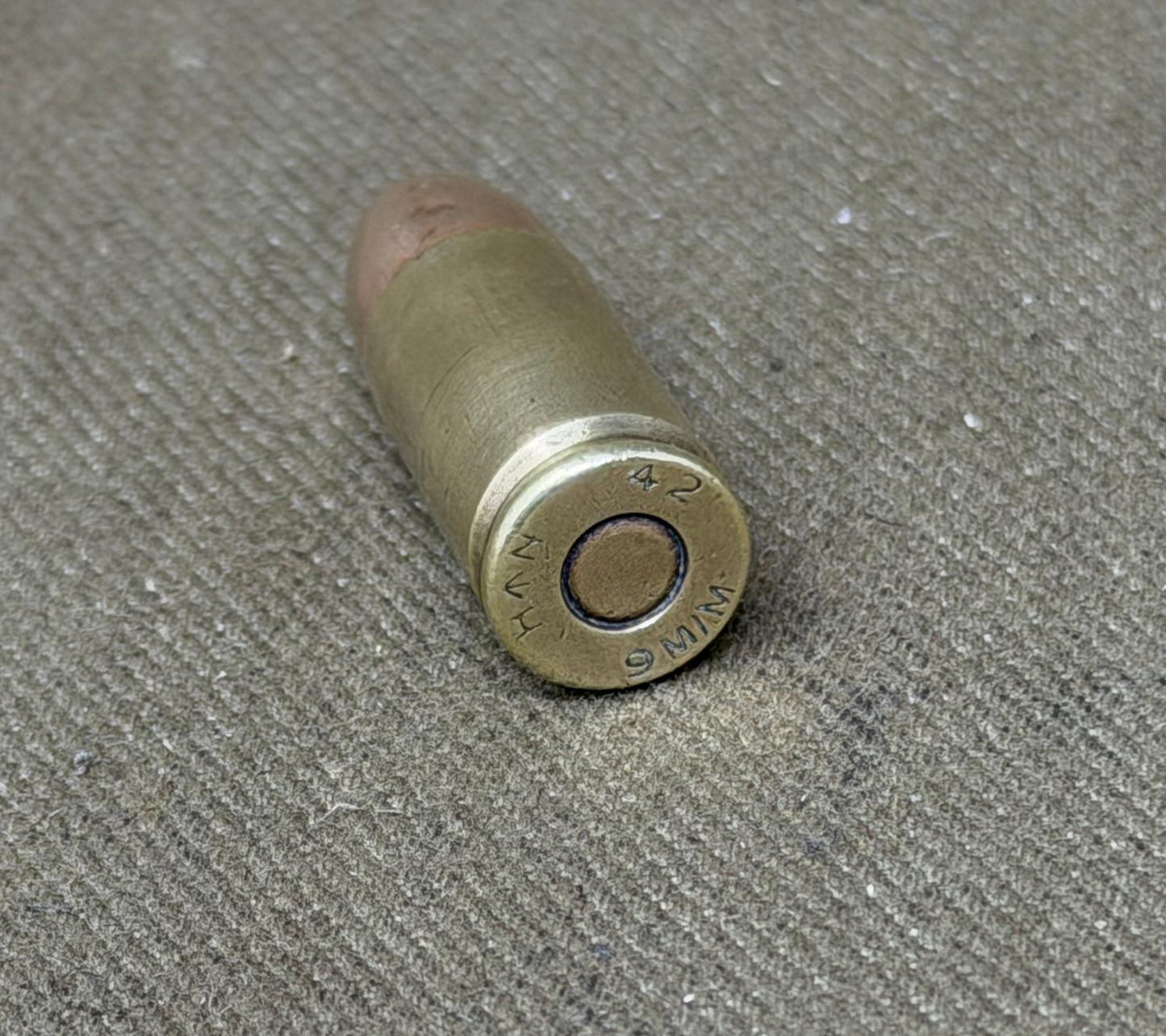 9mm INERT British 1942 HN - Royal Ordnance Factory, Hirwaun, S.Wales