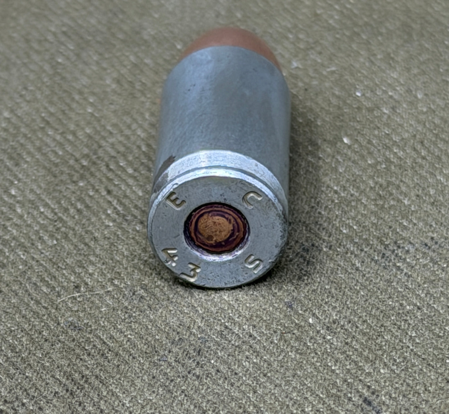 Inert WWII U.S. .45 ACP Round – ECS 43 Evansville Chrysler Sunbeam Headstamp