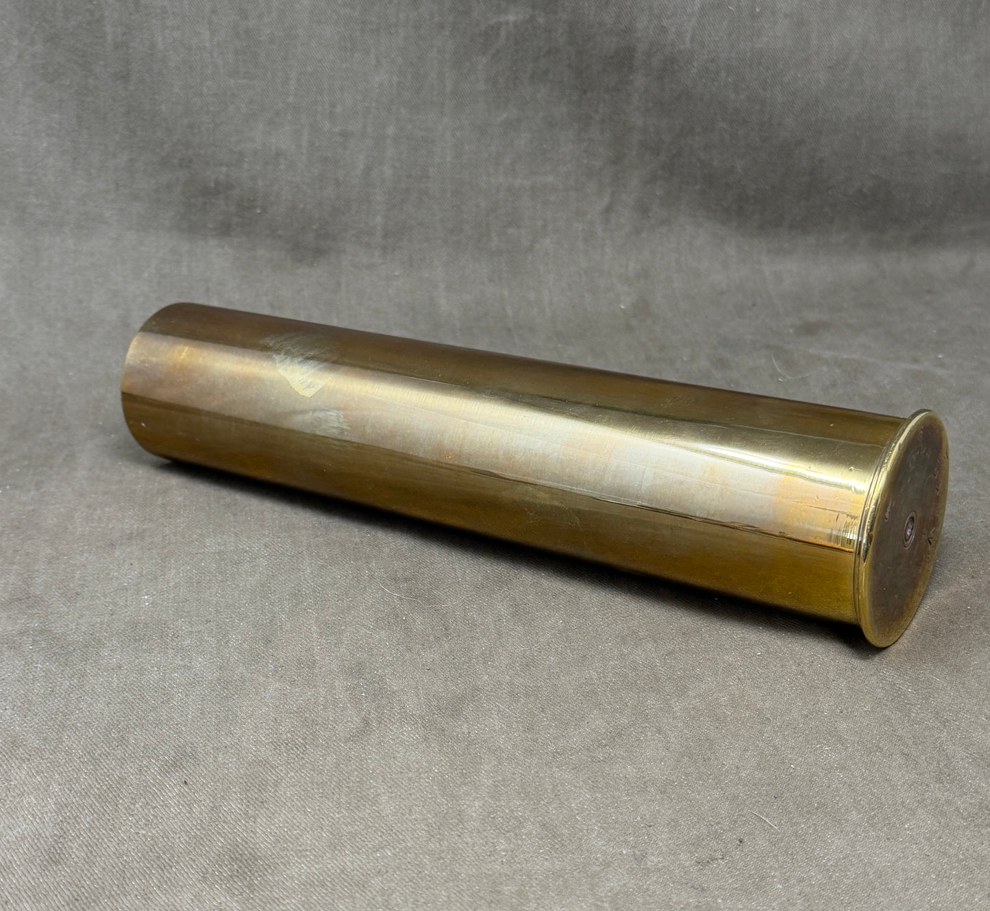 Original British BSA 3-Pounder Hotchkiss 47mm Brass Shell Case c1900–WW1
