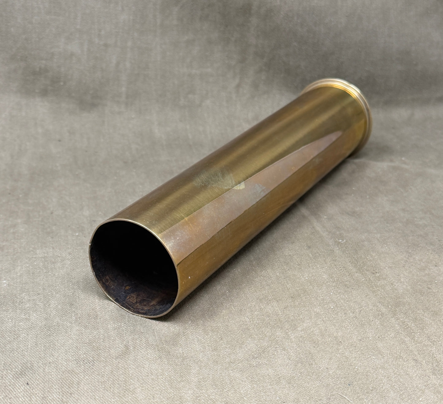 Original British BSA 3-Pounder Hotchkiss 47mm Brass Shell Case c1900–WW1