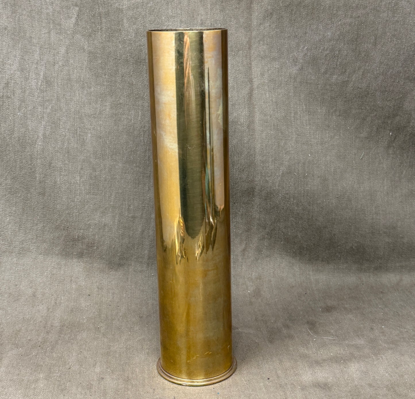 Original British BSA 3-Pounder Hotchkiss 47mm Brass Shell Case c1900–WW1