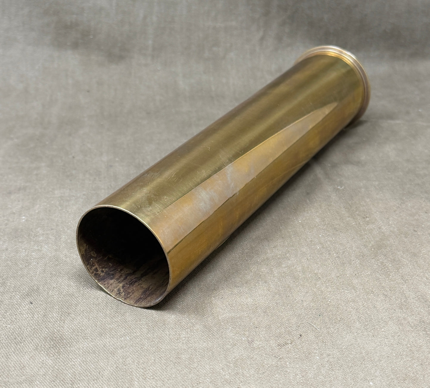 Original British BSA 3-Pounder Hotchkiss 47mm Brass Shell Case c1900–WW1