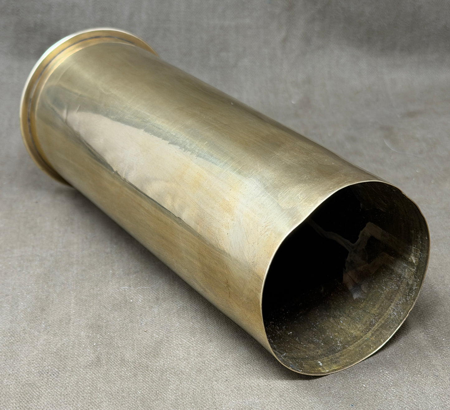 Original Imperial German WW1 Brass Artillery Shell Case Dated Nov 1917 – HL Marked