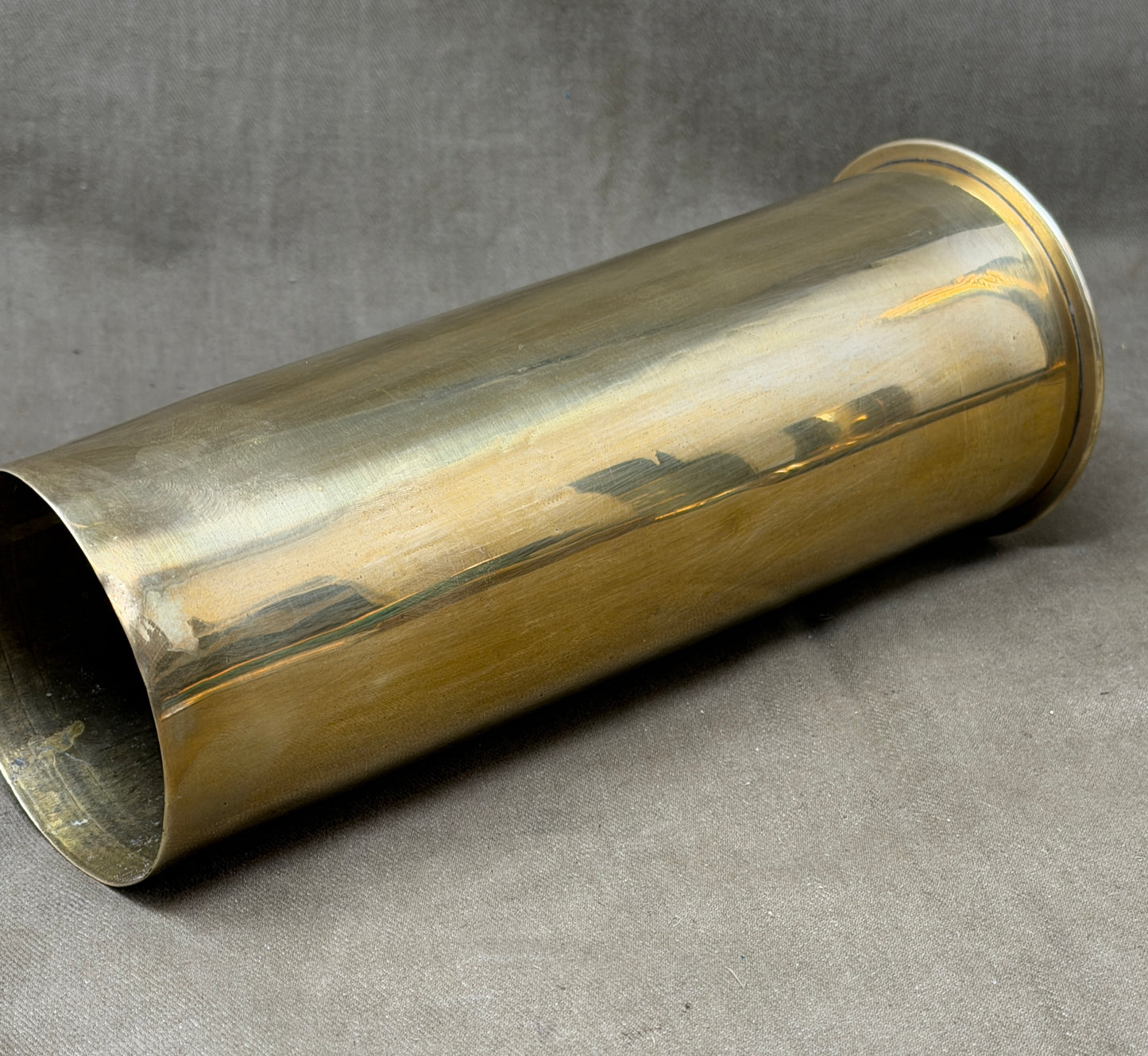 Original Imperial German WW1 Brass Artillery Shell Case Dated Nov 1917 – HL Marked