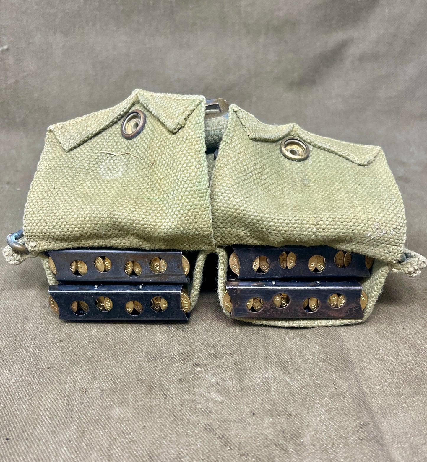 Original British Cartridge Carrier with 4 x Chargers with 20 x INERT 303 Rounds