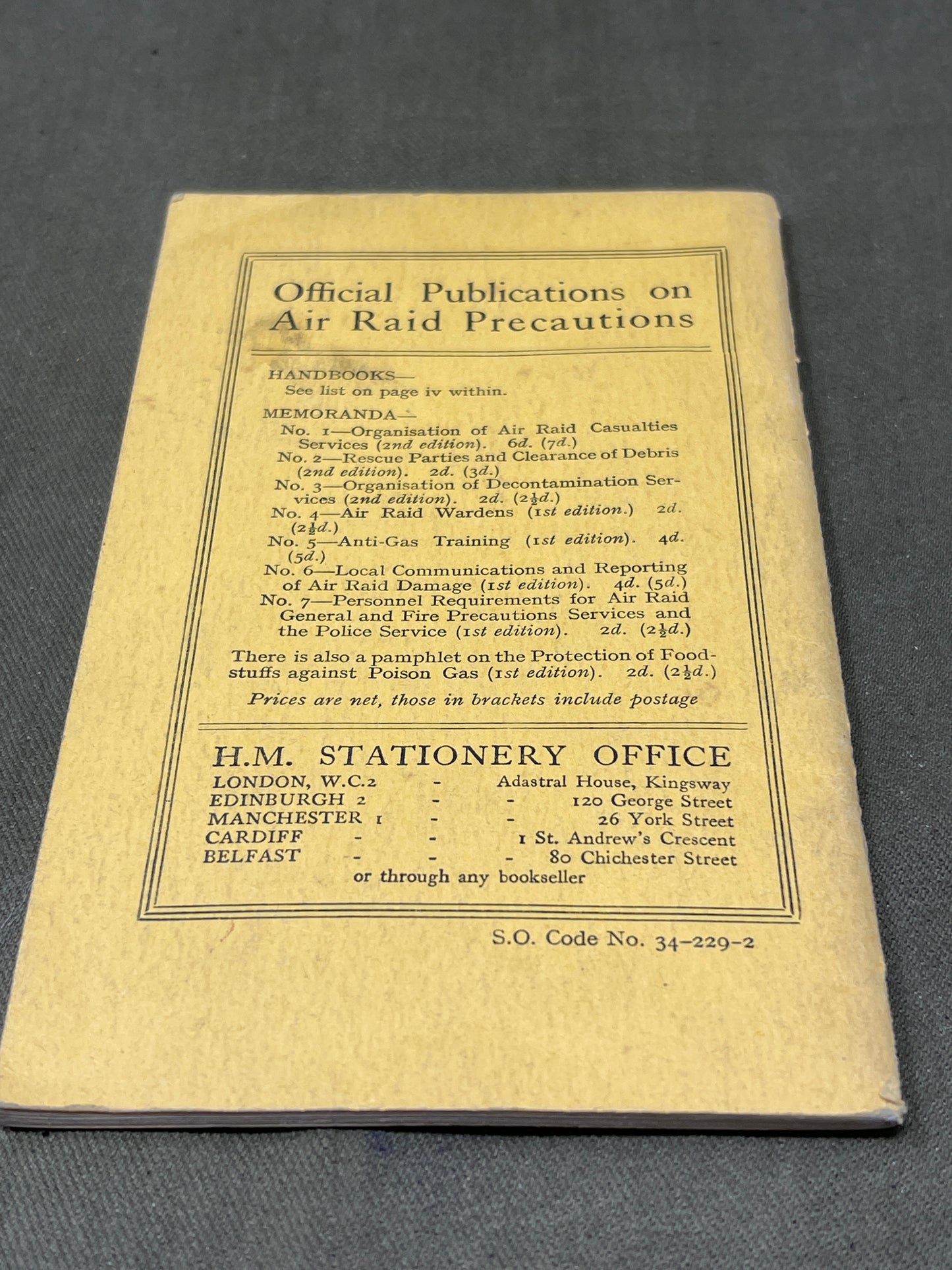 Air Raid Precaution First Aid And Nursing For Gas Casualties