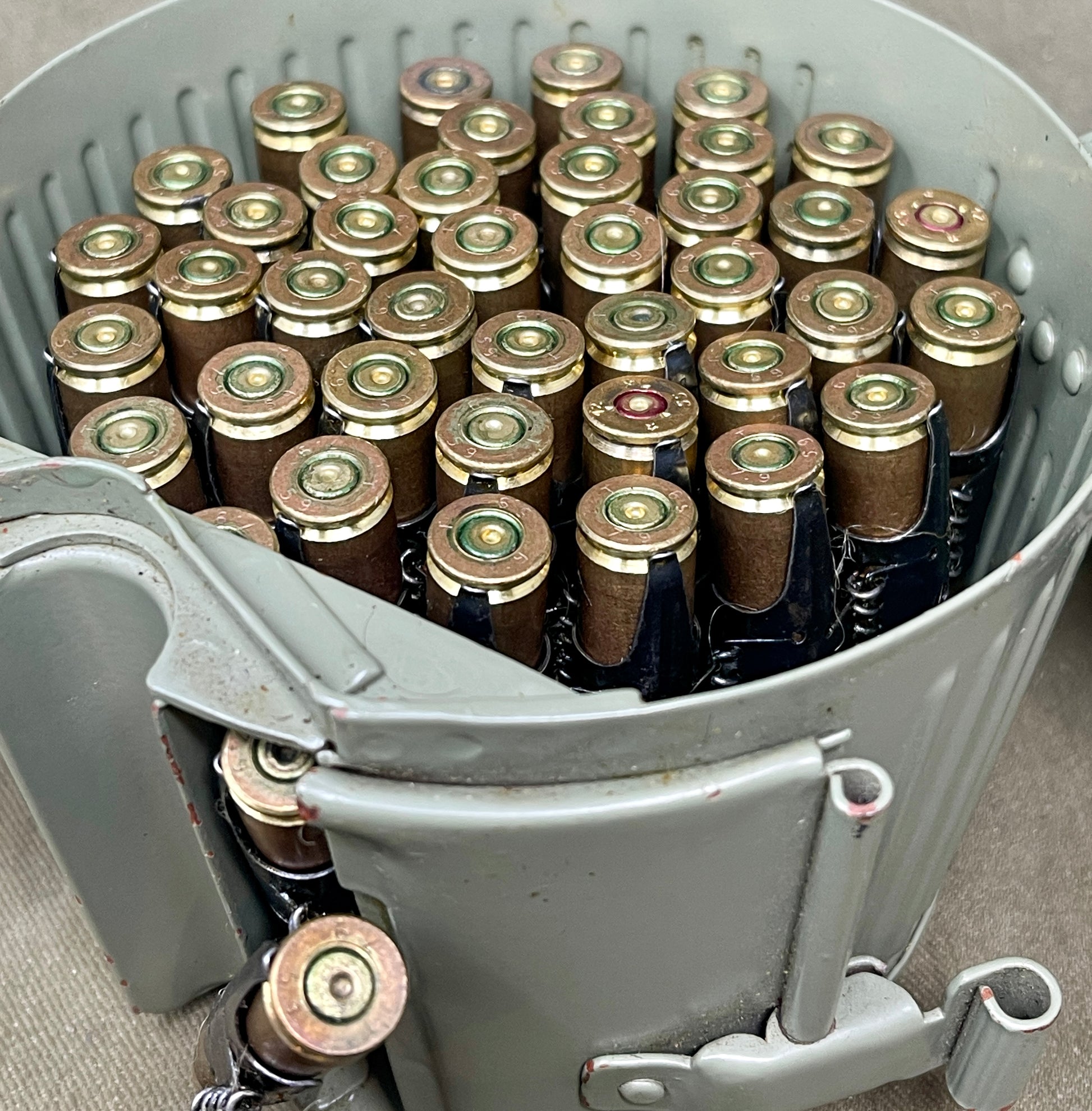 Yugoslavian MG42 Basket Drum Magazine with 50 x INERT 7.92x57 Rounds