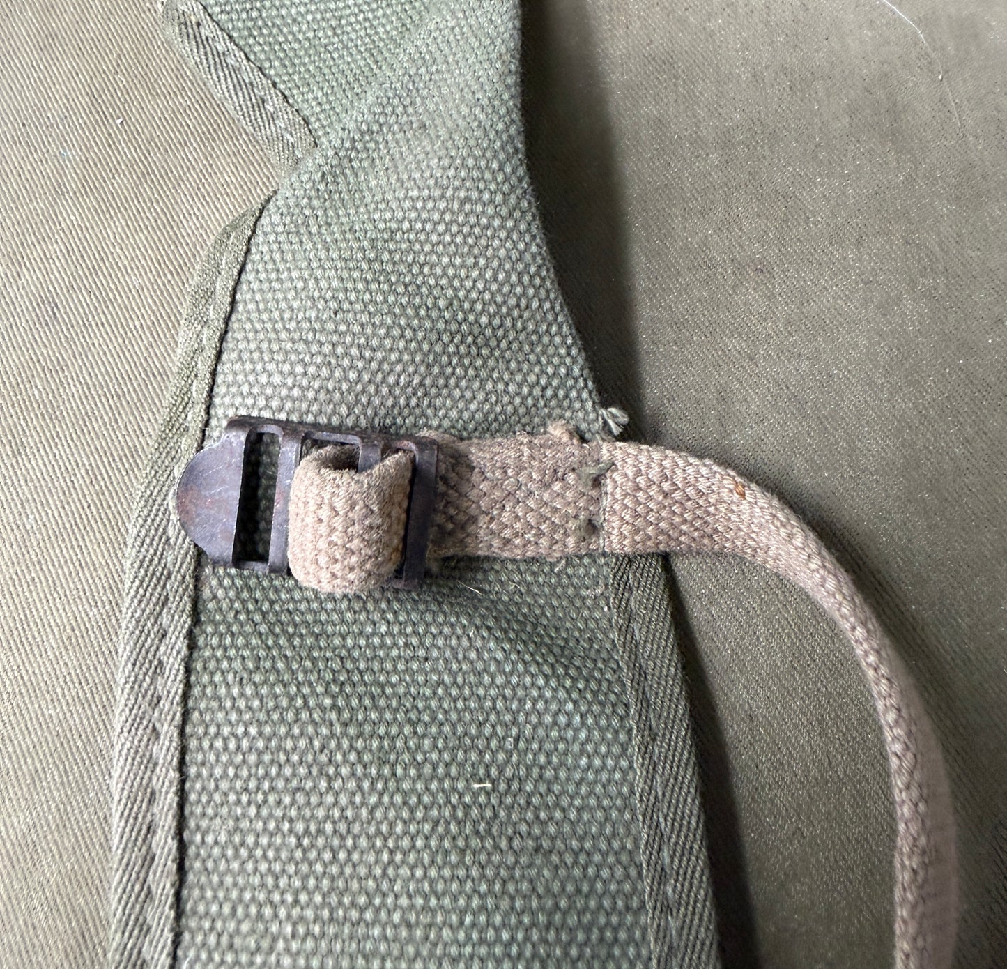 Original US Army WWII M-1910 Pick Mattock Handle Carrier – Canvas Tool Cover