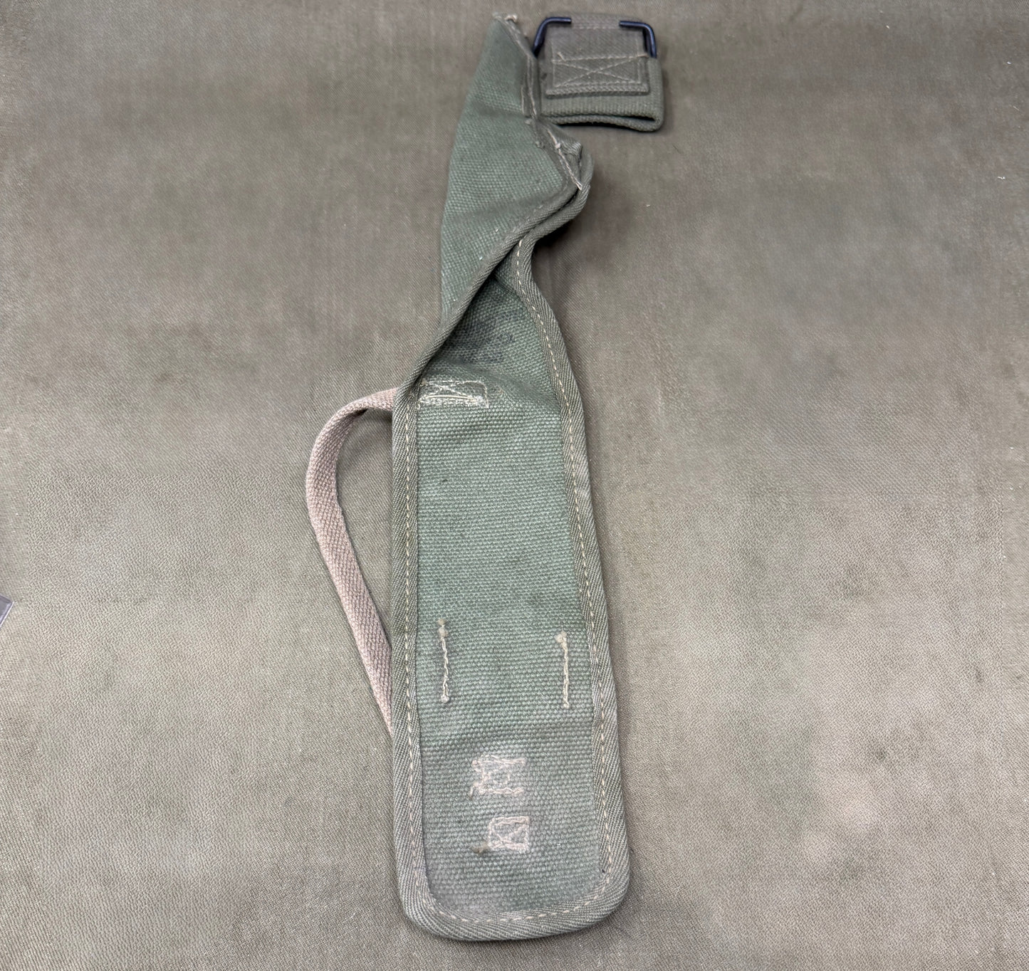Original US Army WWII M-1910 Pick Mattock Handle Carrier – Canvas Tool Cover