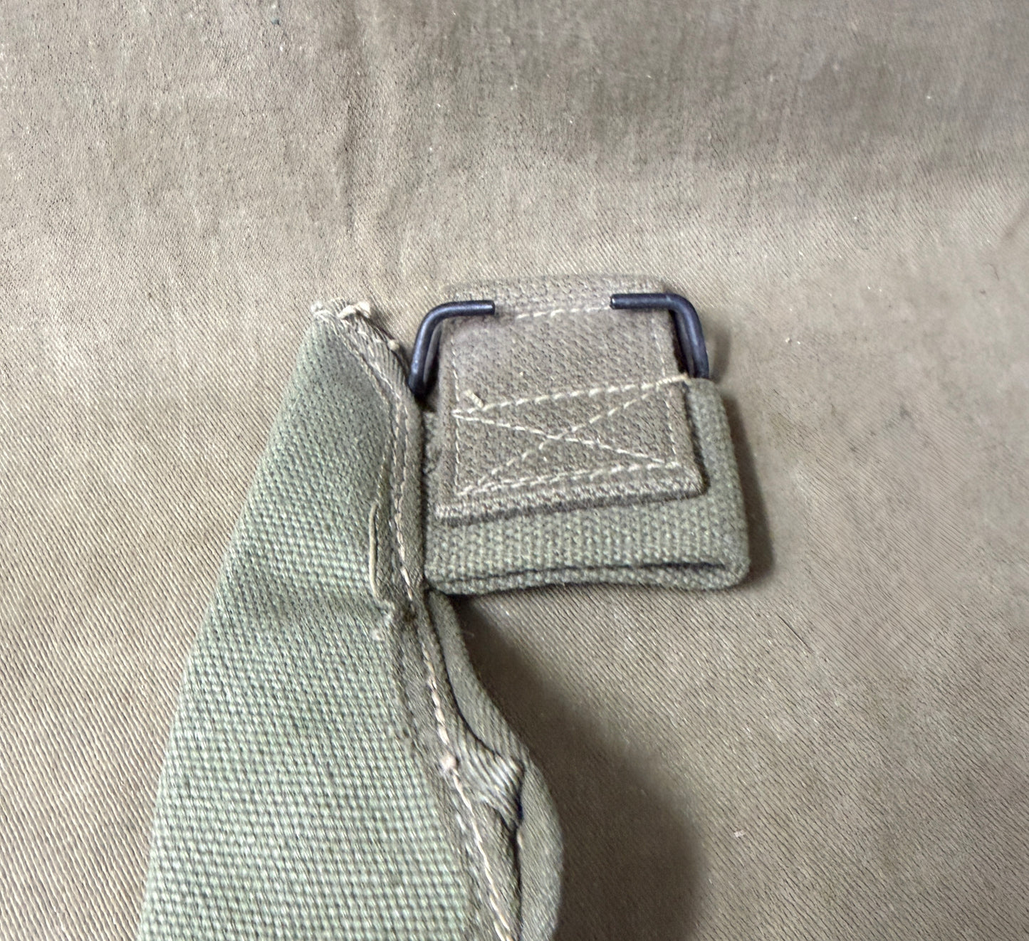 Original US Army WWII M-1910 Pick Mattock Handle Carrier – Canvas Tool Cover