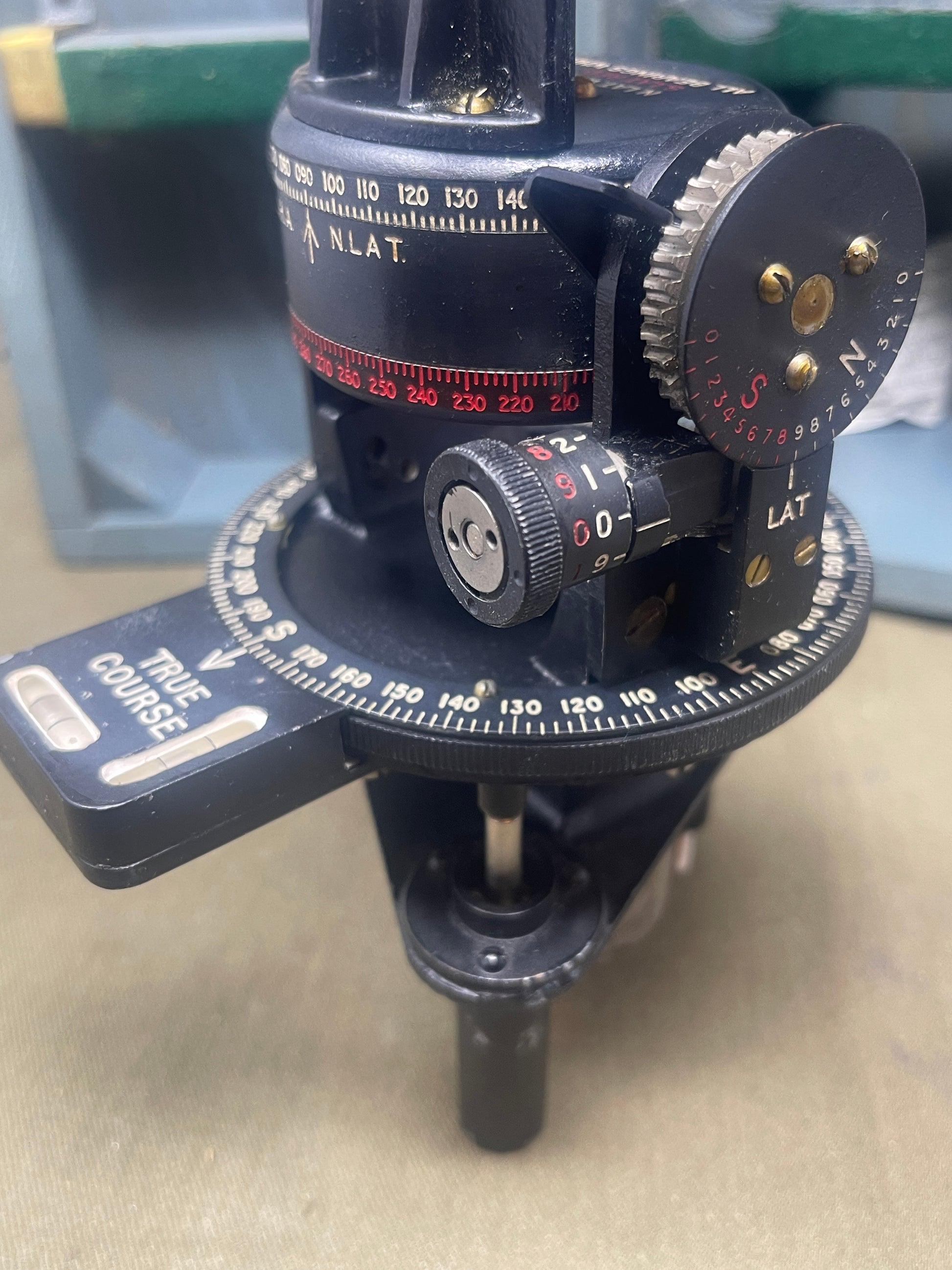 Royal Air Force RAF Astro Compass, Mk II, and Case