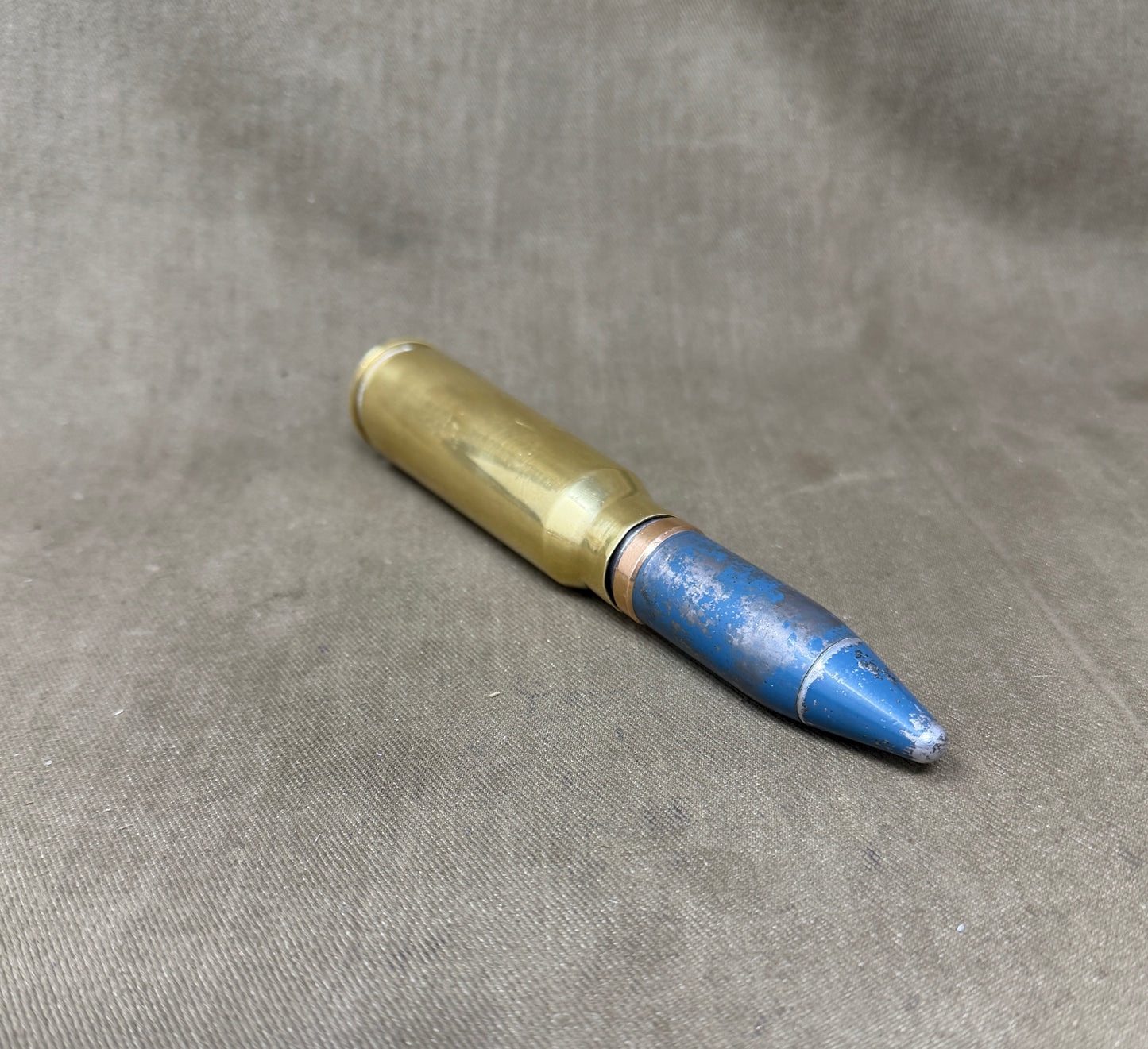 INERT 20×102mm Vulcan / Aircraft Cannon Training Round – Blue TP Projectile