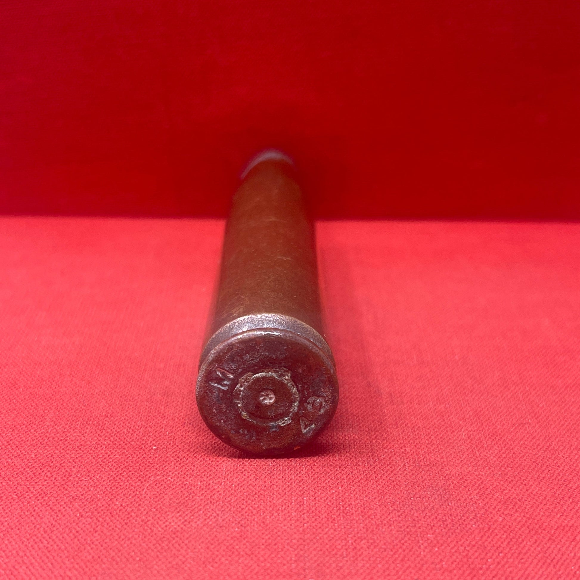 WW2 50 Cal Cartridge case. Headstamp M = Milwaukee Ordnance Plant - Milwaukee, Wisconsin