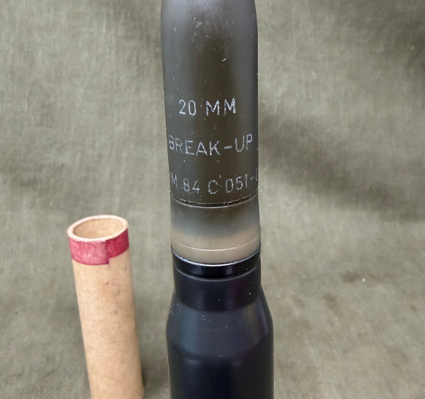 Inert 20x139mm DM64 “Break-Up” Training / Practice Round – Complete Display Cartridge with Tube