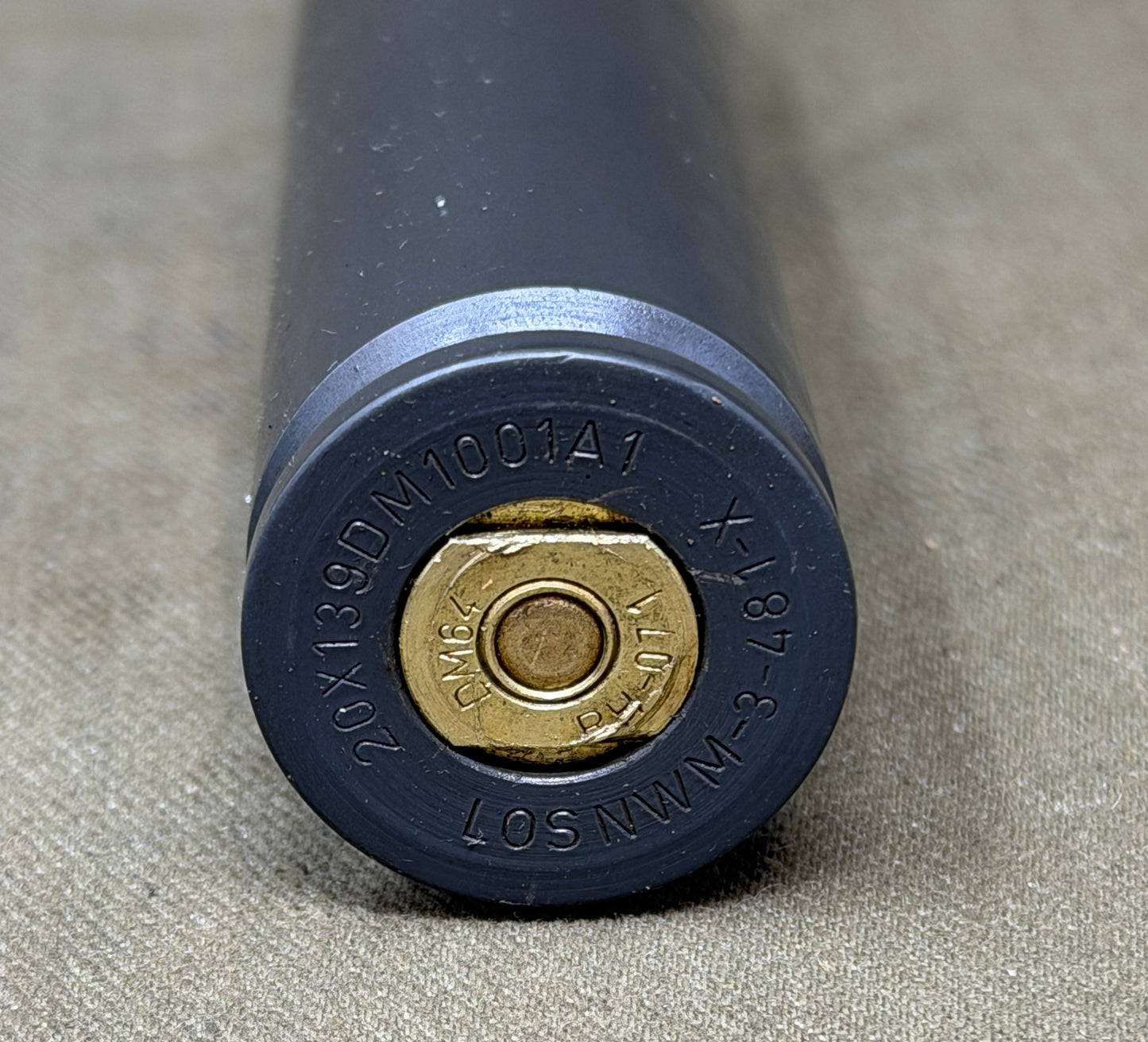 Inert 20x139mm DM64 “Break-Up” Training / Practice Round – Complete Display Cartridge with Tube