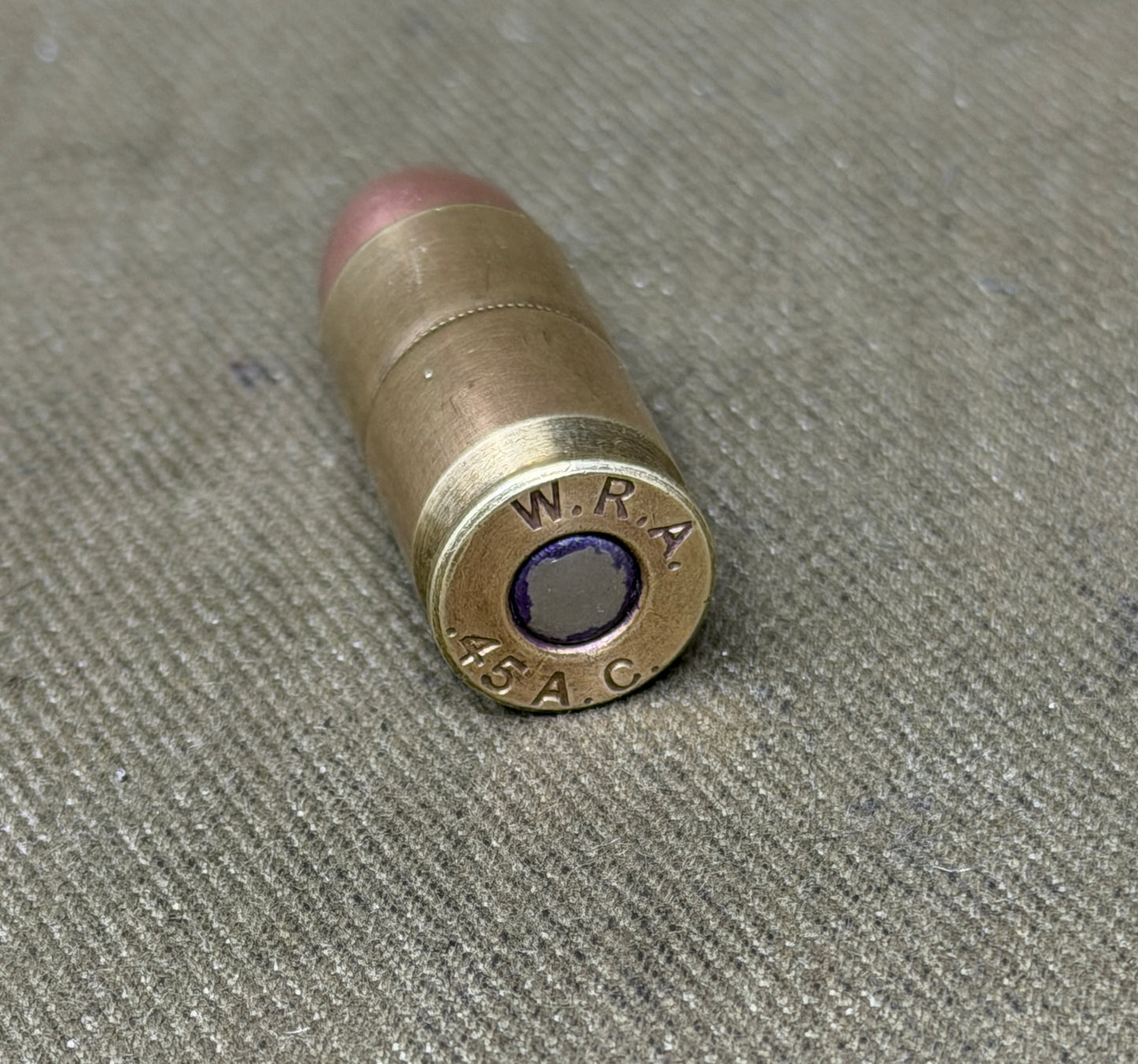 INERT WW1 Winchester .45 ACP Pistol Round – W.R.A. Co. Headstamp – Early Automatic Colt Cartridge