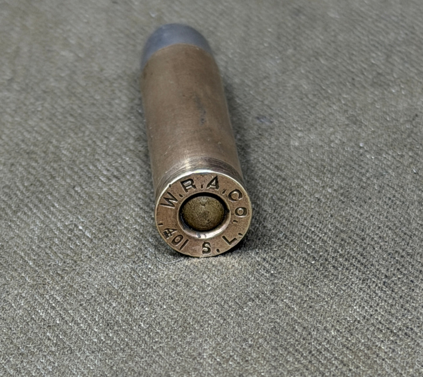 INERT .401 Winchester Self Loading Cartridge – WRA Co .401 S.L. Early Semi-Automatic Rifle Round