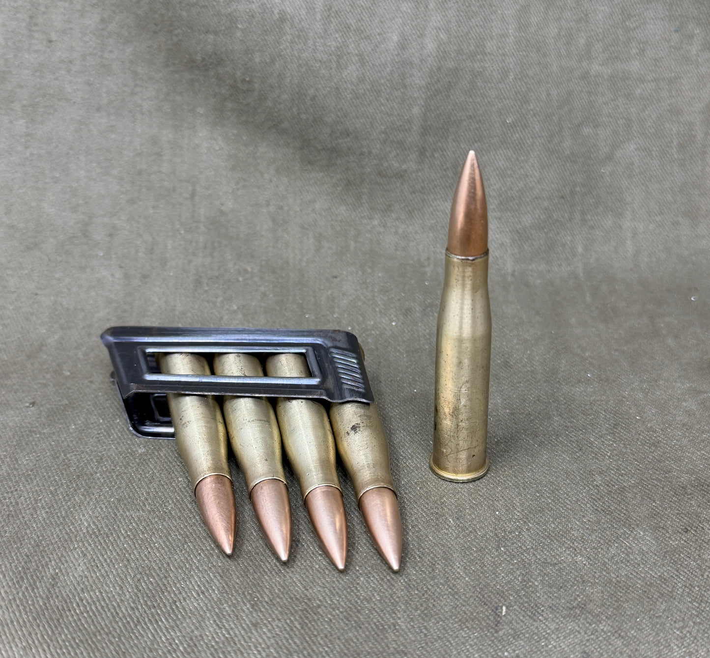 Original Austrian Steyr M95 En Bloc Clip with 5 x Inert 8×50R Mannlicher Cartridges