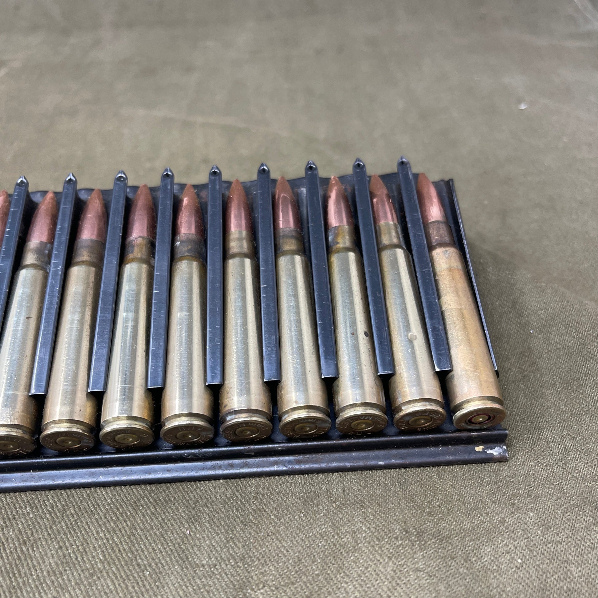 BREDA Machine Gun 7.92mm Inert Stripper Clip 8x57 Mauser Rounds 8mm