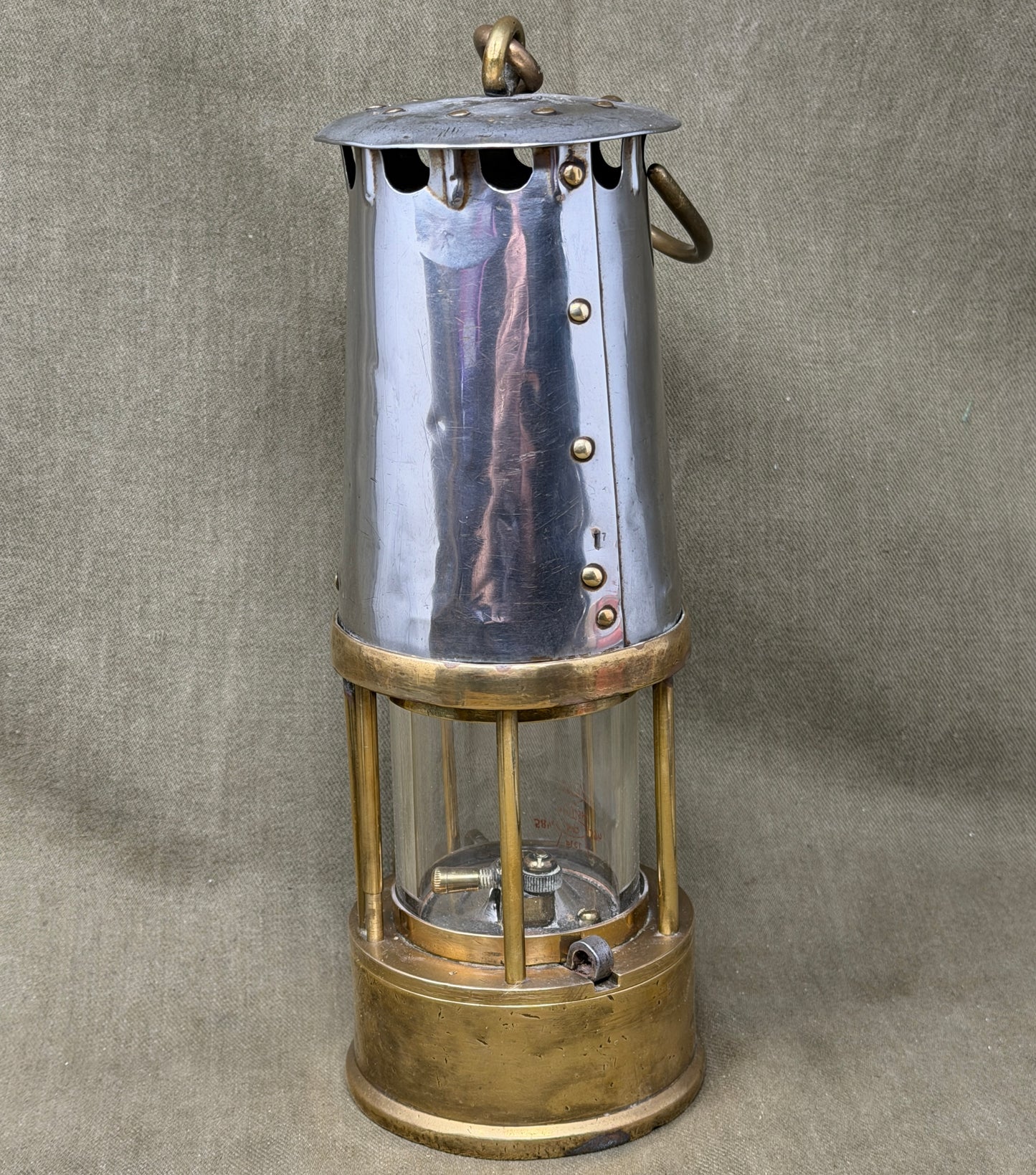 Original Eccles Protector Lamp Lighting Co Ltd Type 6 Ministry of Power Safety Lamp – Approval No. B/28 Mining Lamp