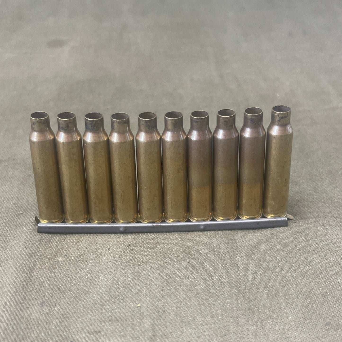 10 x INERT 5.56mm Cartridges Cases in Stripper Clip