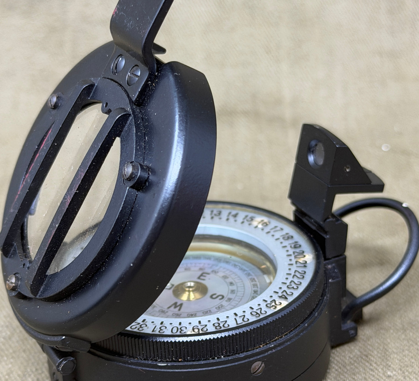 Original British Army M-73 Prismatic Marching Compass Dated August 1976 – Made in UK
