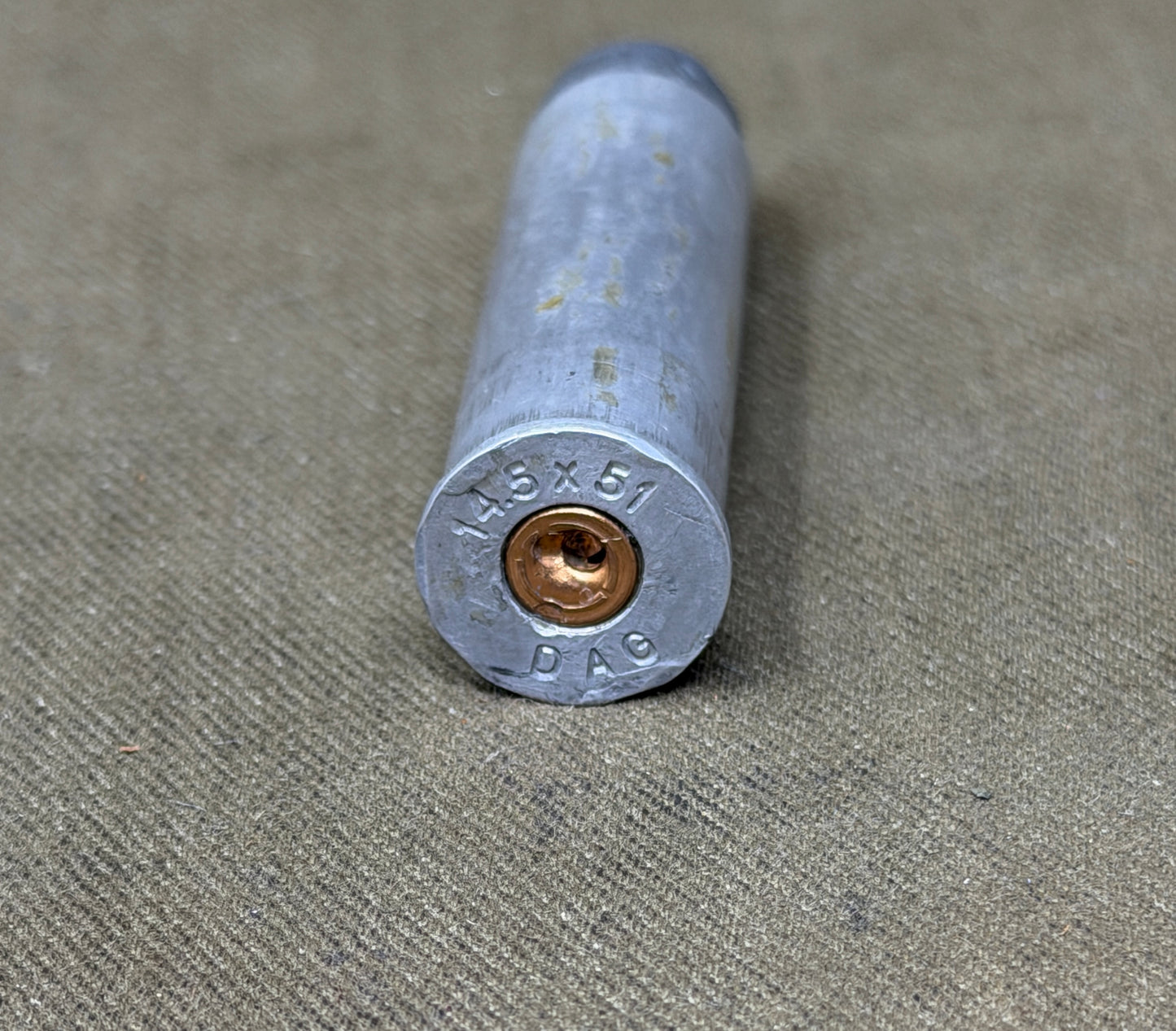 Inert 14.5 x 51R German Artillery Trainer Round DAG-68 Sub-Calibre Display Cartridge