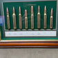 North American Game Rifle Cartridge Display – Framed Inert Ammunition Collection