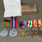 Original WWII Medal Group to Bombardier Stanley Crawford 2181639 HAA Royal Artillery – Africa & Italy Stars with Named OHMS Box