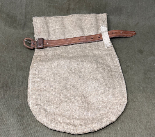 Original Soviet Russian Mess Tin Carry Bag with Leather Strap