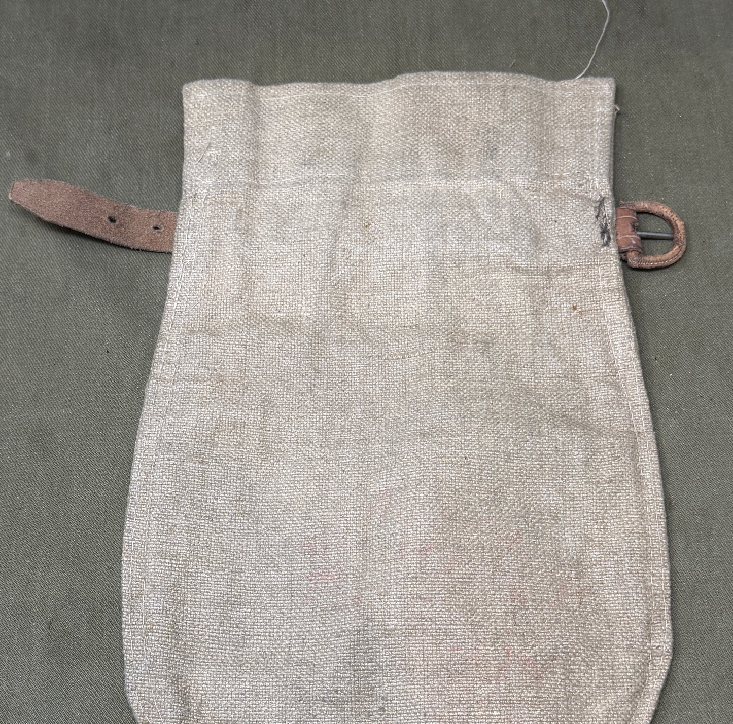 Original Soviet Russian Mess Tin Carry Bag with Leather Strap