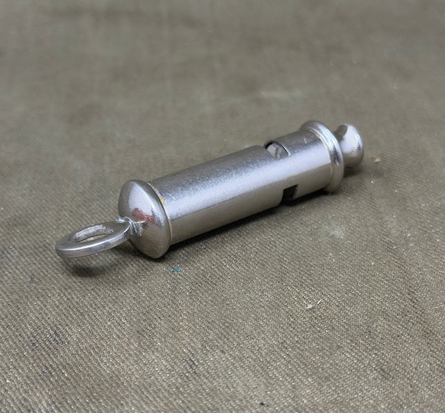 Original British Army Issue Military Whistle NSN 975-7001 by J. Hudson & Co Birmingham – Broad Arrow Marked