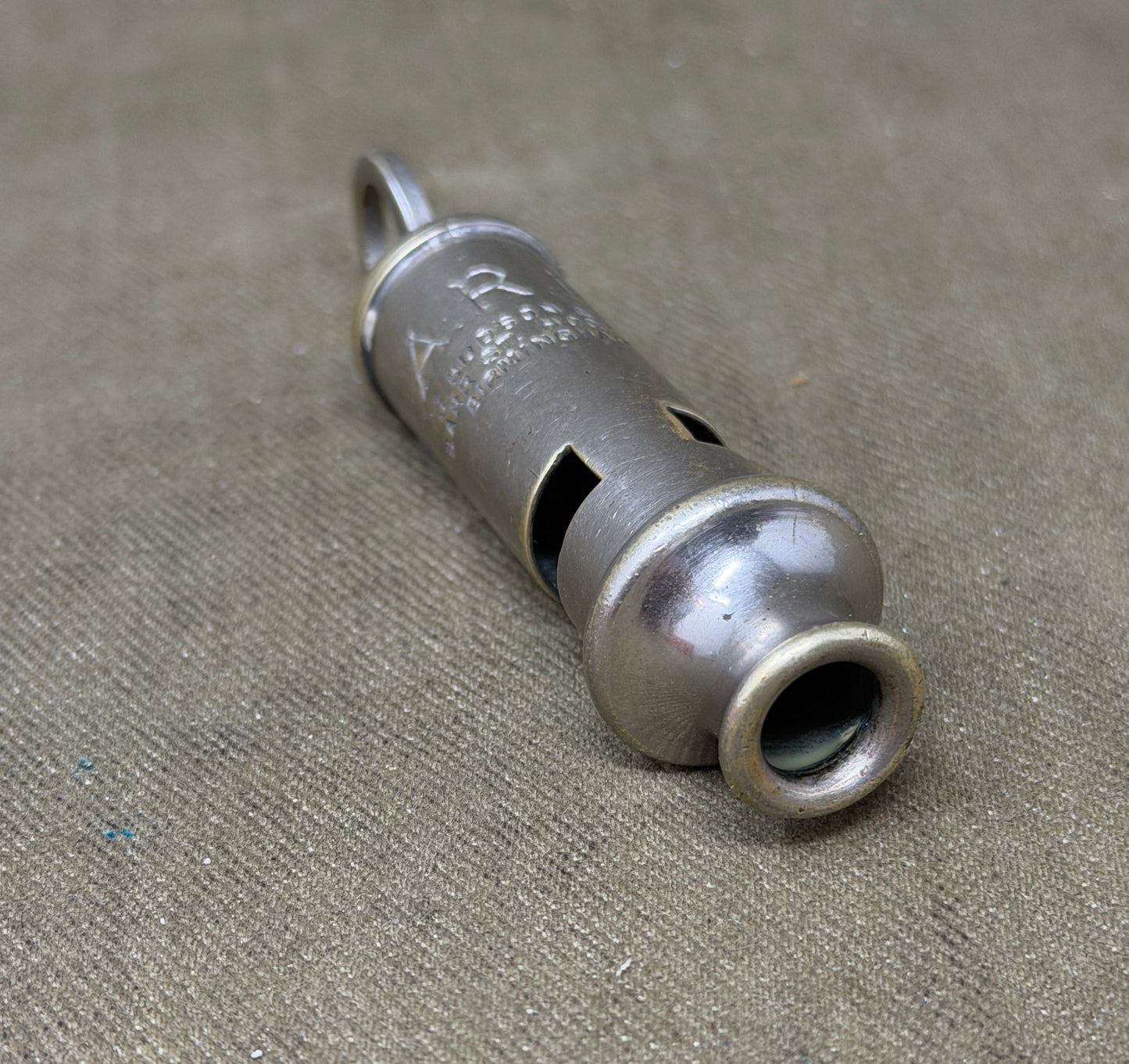 Original WWII British A.R.P. Air Raid Precautions Whistle by J. Hudson & Co, Birmingham
