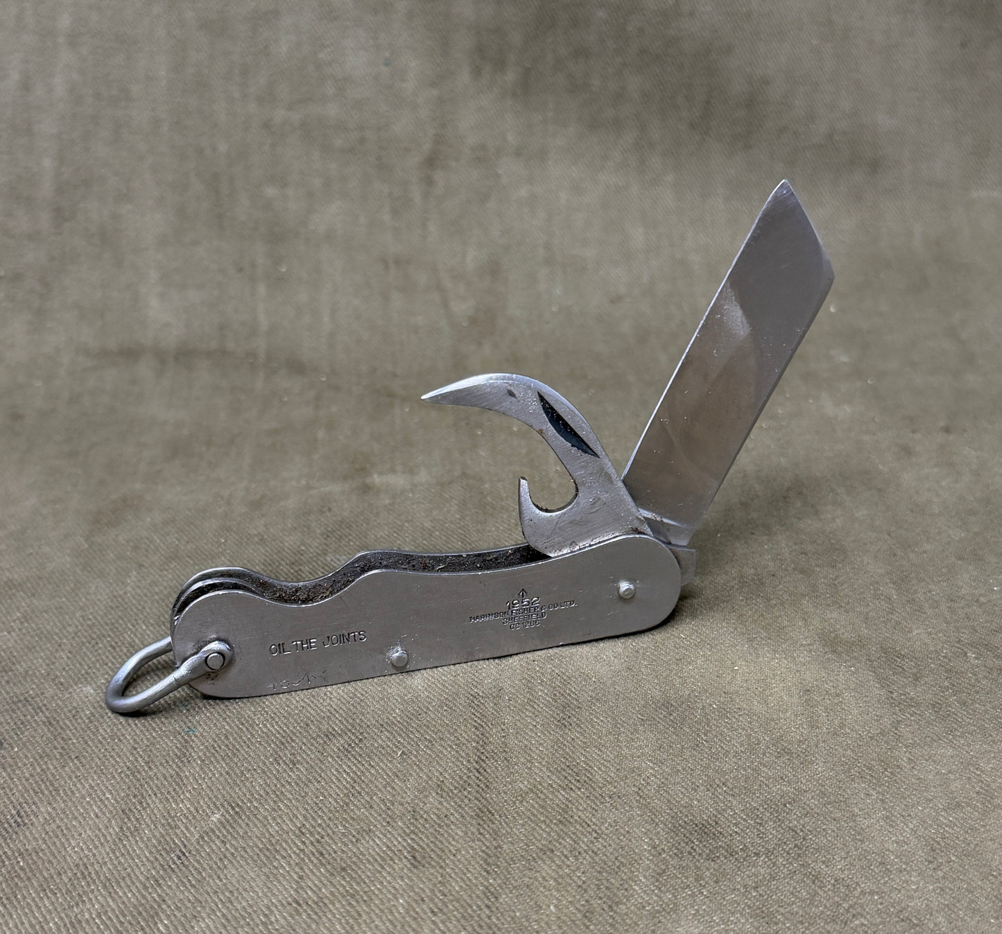 Original British Army Jungle Jack Knife – Harrison Fisher & Co Ltd – Dated 1952