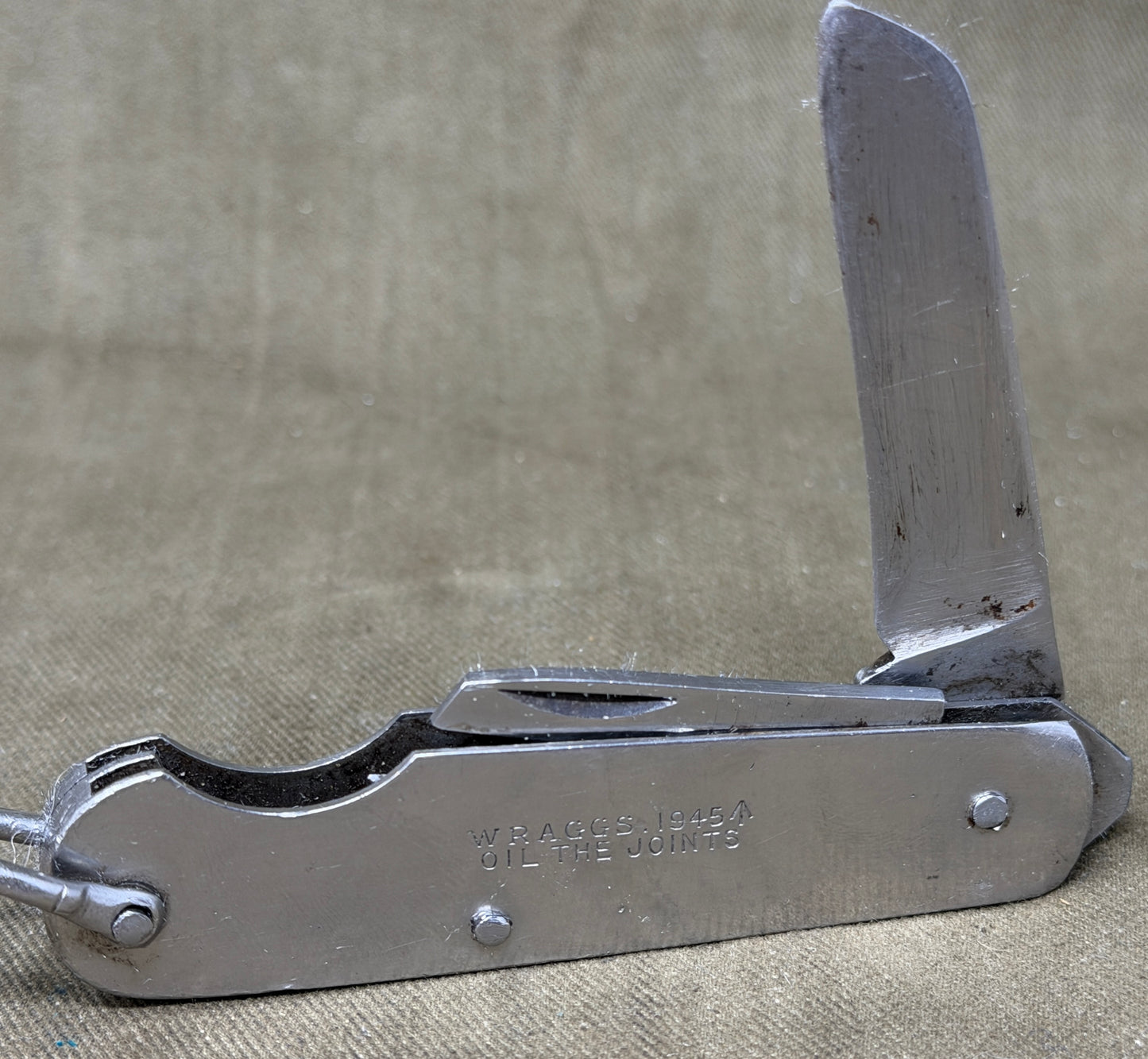 Original British Army Pocket Jack Knife – Wraggs Ltd – Dated 1945
