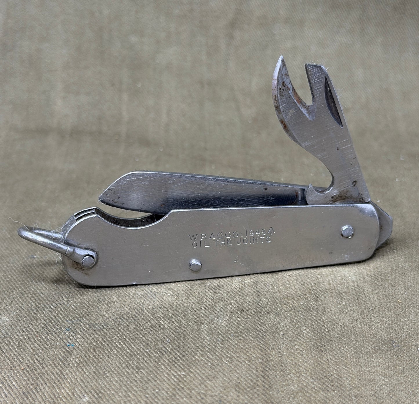 Original British Army Pocket Jack Knife – Wraggs Ltd – Dated 1945