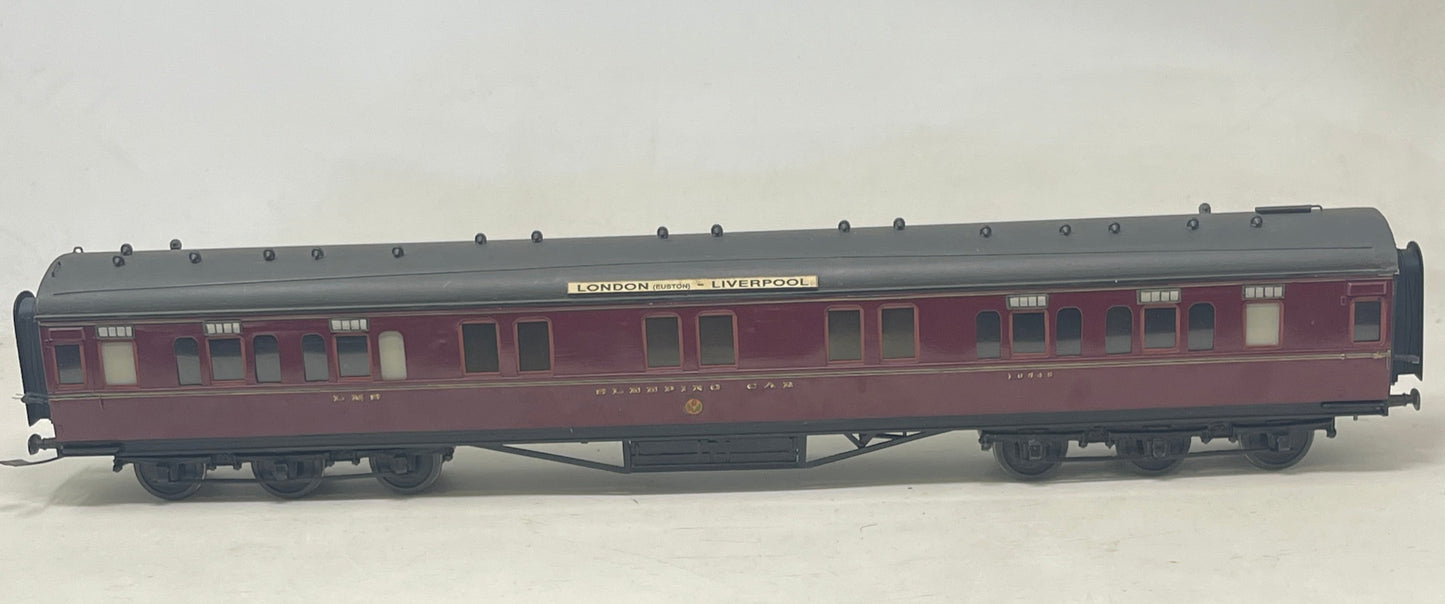 0 Gauge LMS Maroon Stanier D`Sleeping Car Coach