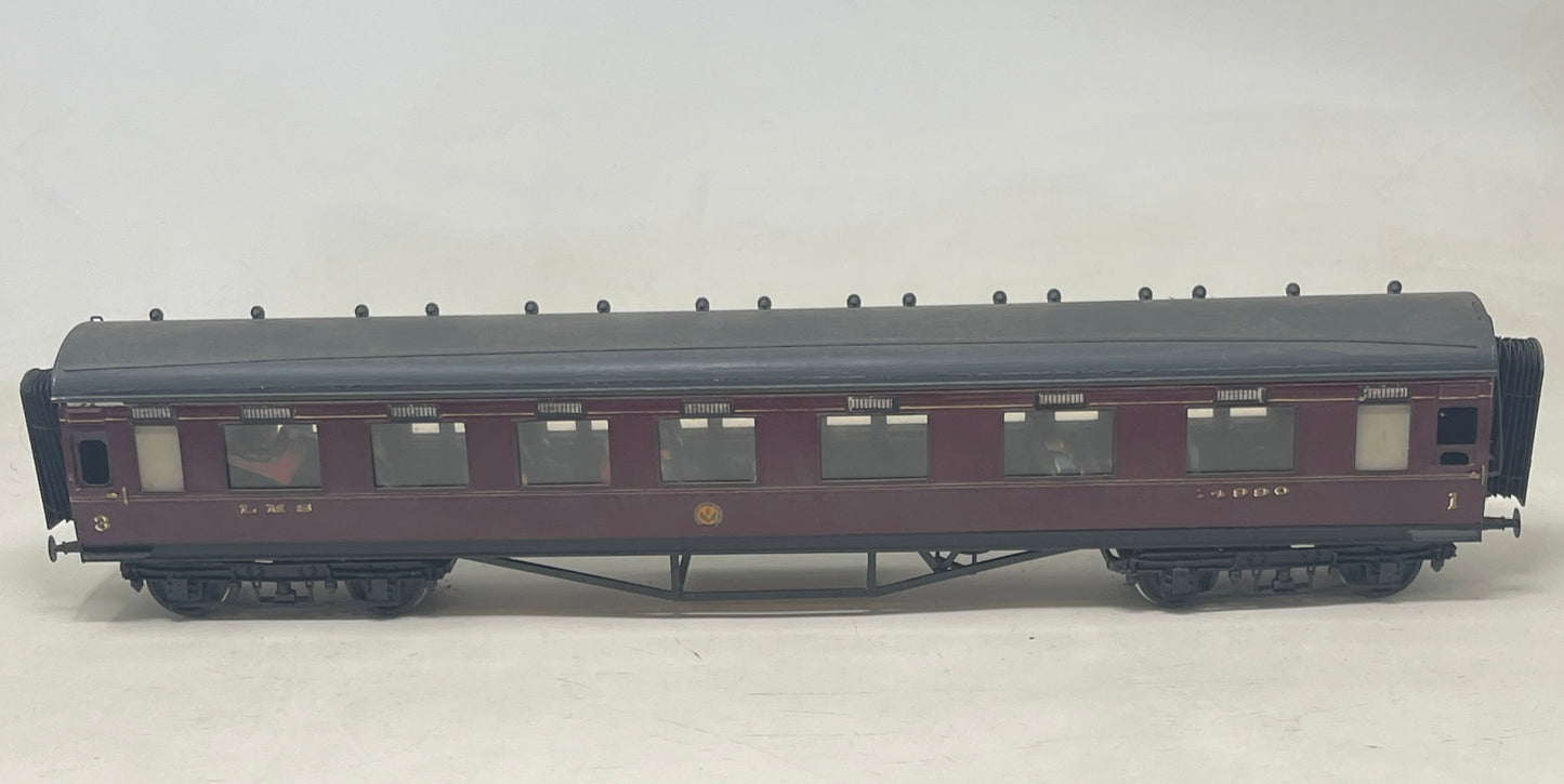 0 Gauge LMS Maroon Stanier D`3rd Coach