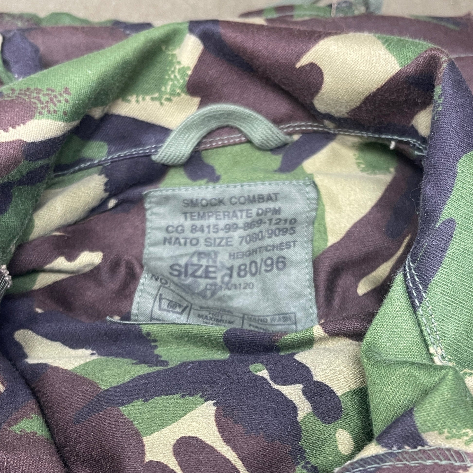 British Army Smock Combat Temperate DPM 180/96