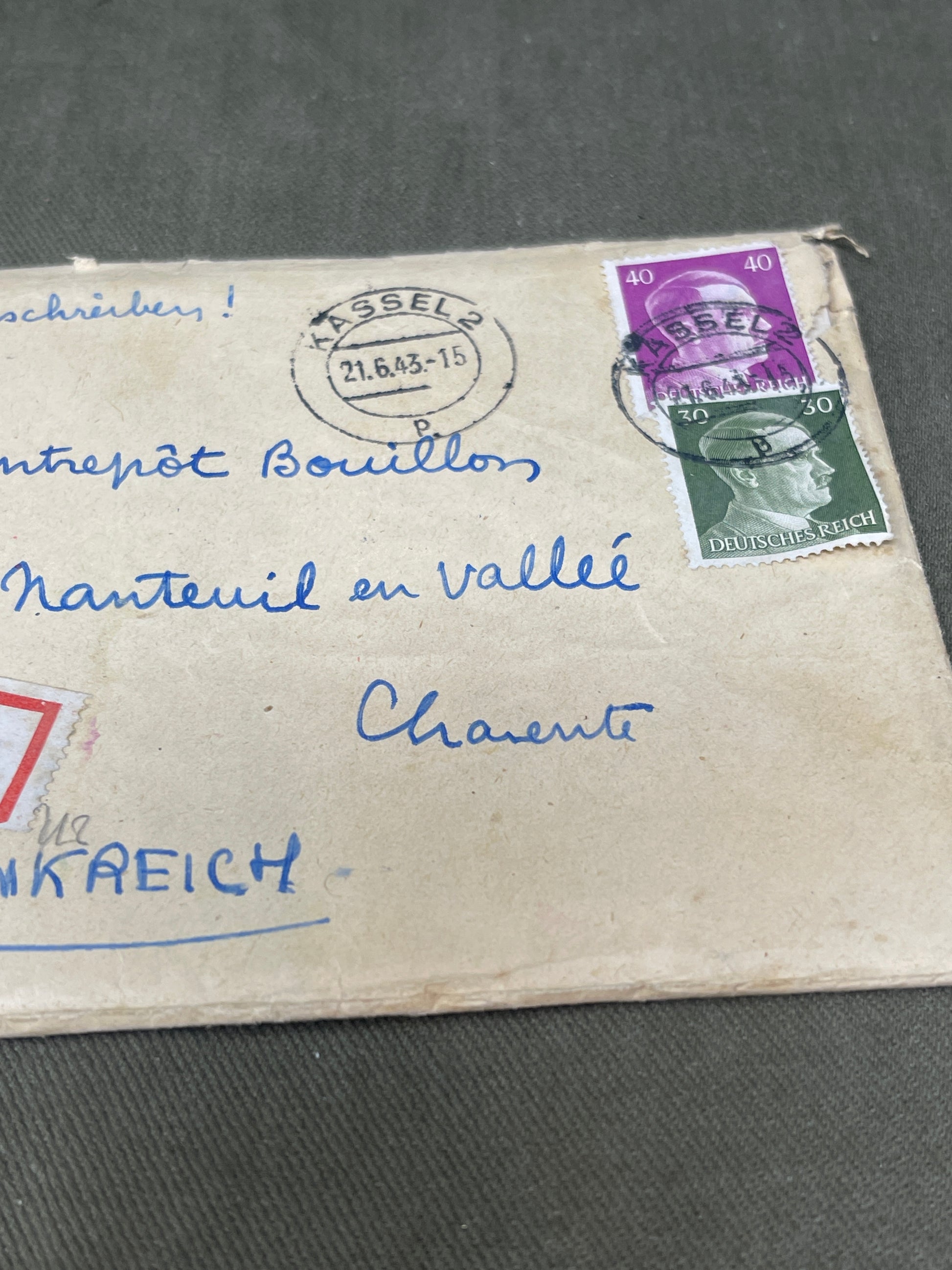 Military Ephemera, Correspondance from Germany to France 
