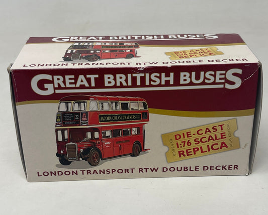 Die Cast 1:76 Scale London Transport RTW Double Decker Bus