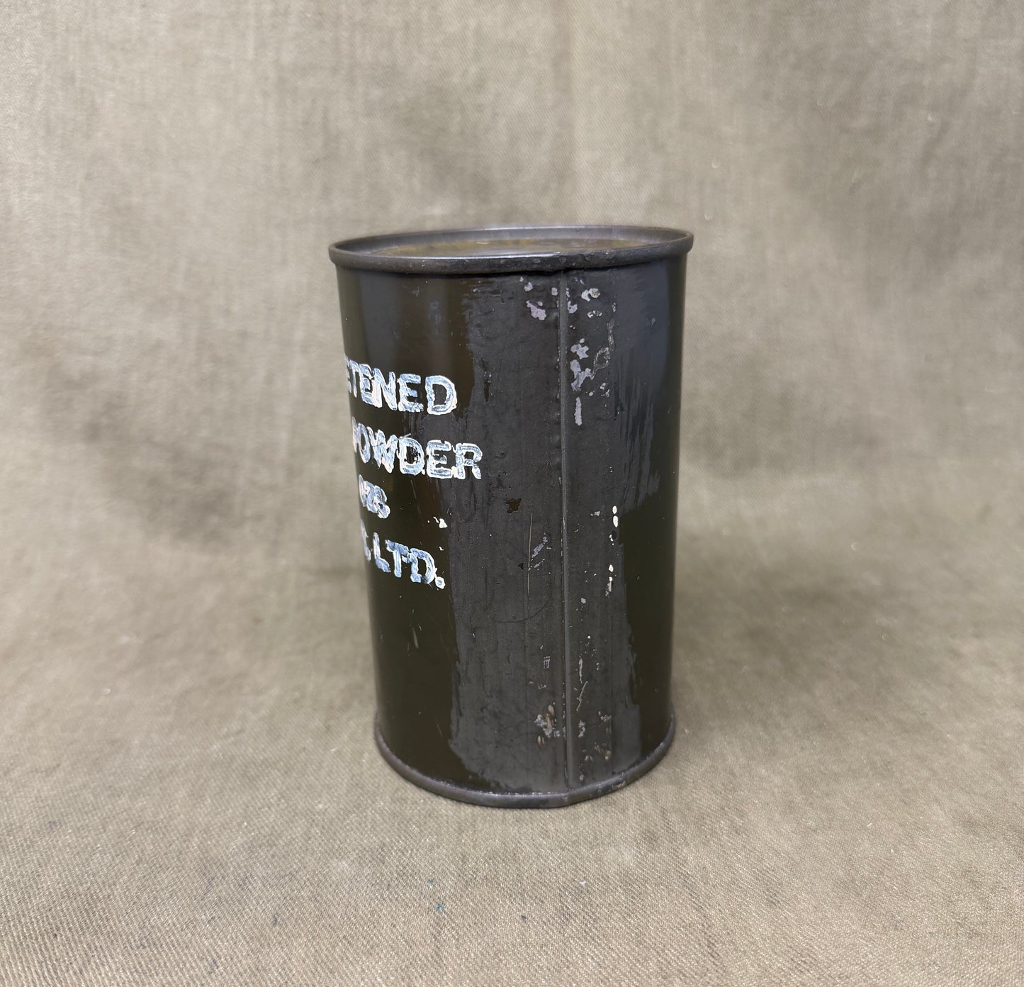 Original British Army Sweetened Milk Powder Ration Tin (Full Contents) – 10oz – Military Issue