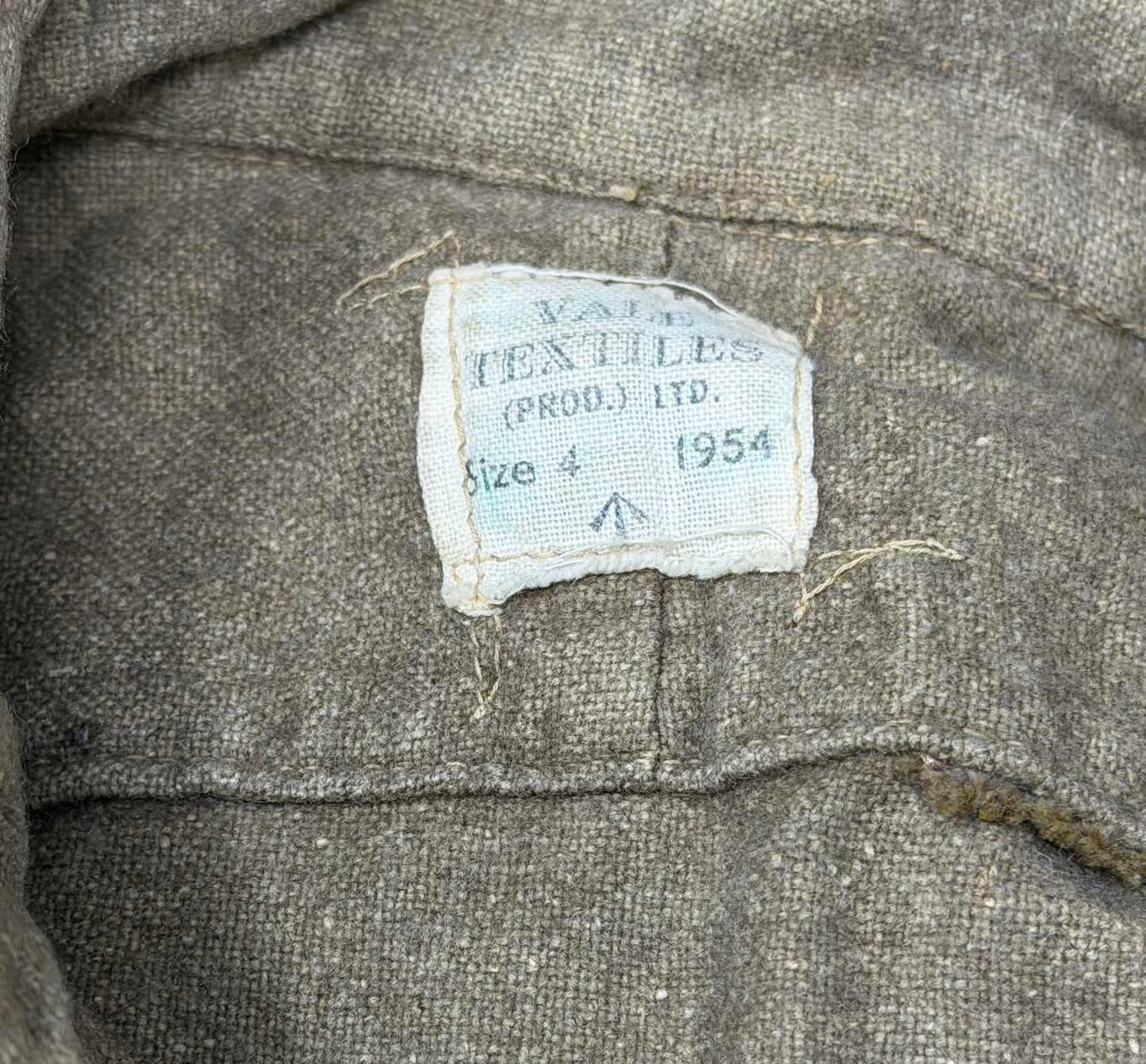 Original British Airborne Pegasus Bush Shirt 1954 – Vale Textile Products Ltd – Size 4