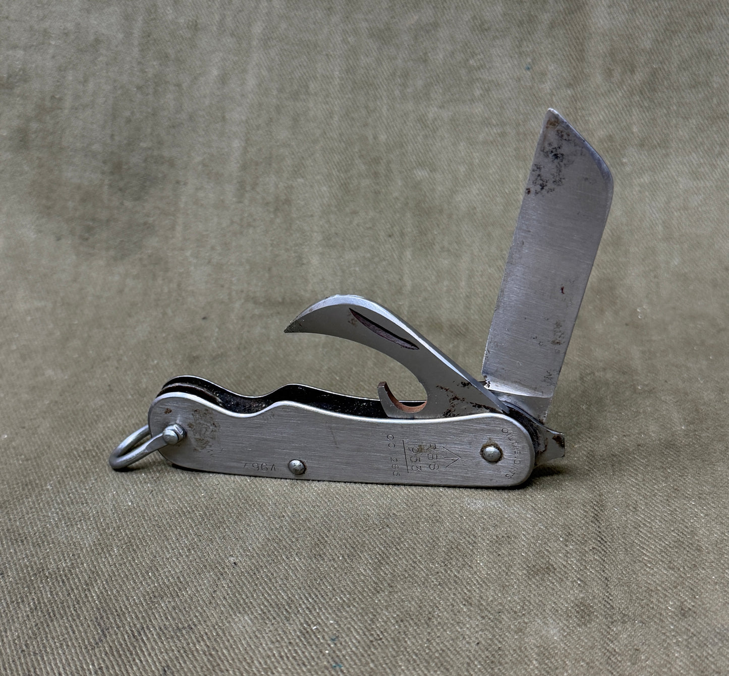 Original British Army Jungle Clasp Knife – RBS Ltd Sheffield – Dated 1953